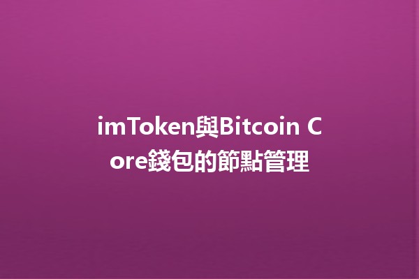 imToken與Bitcoin Core錢包的節點管理🔗💰