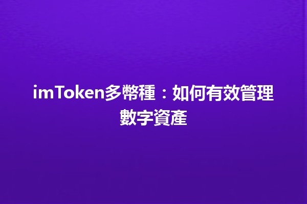 imToken多幣種：如何有效管理數字資產 💰✨