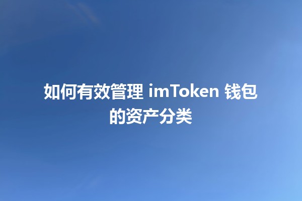 如何有效管理 imToken 钱包的资产分类 💰🗂️